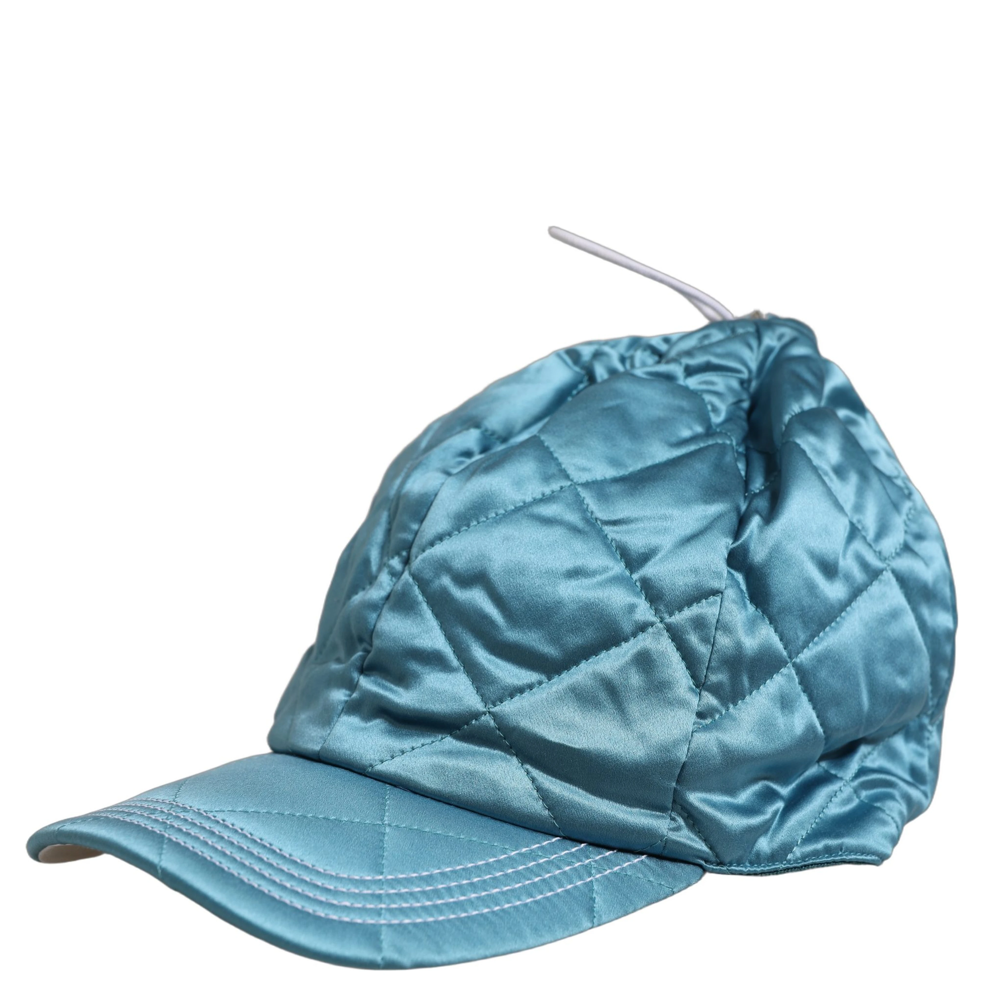 Men Teal Polyester Quilted Baseball Cap Hat