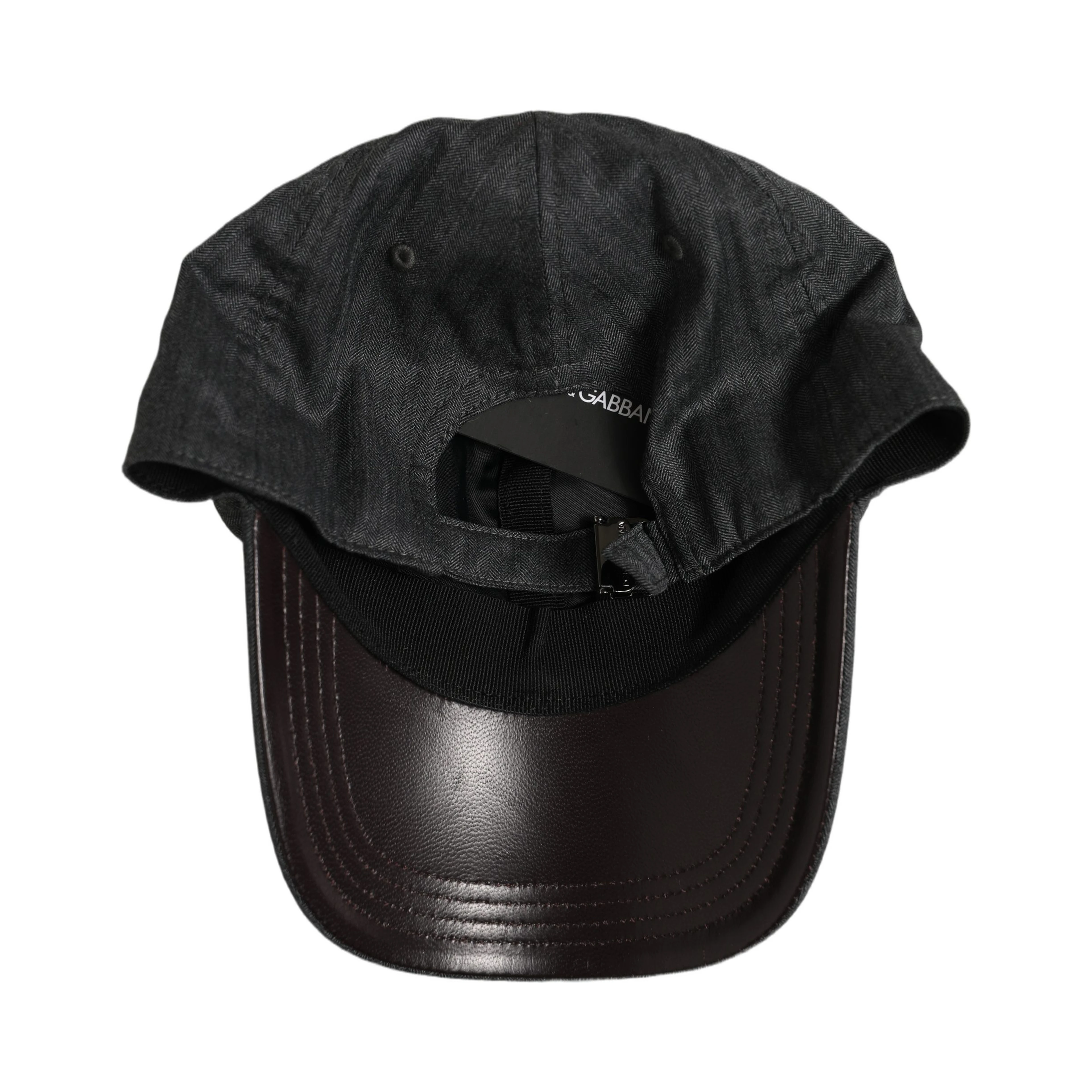 Men Dark Gray Herringbone Baseball Cap Hat