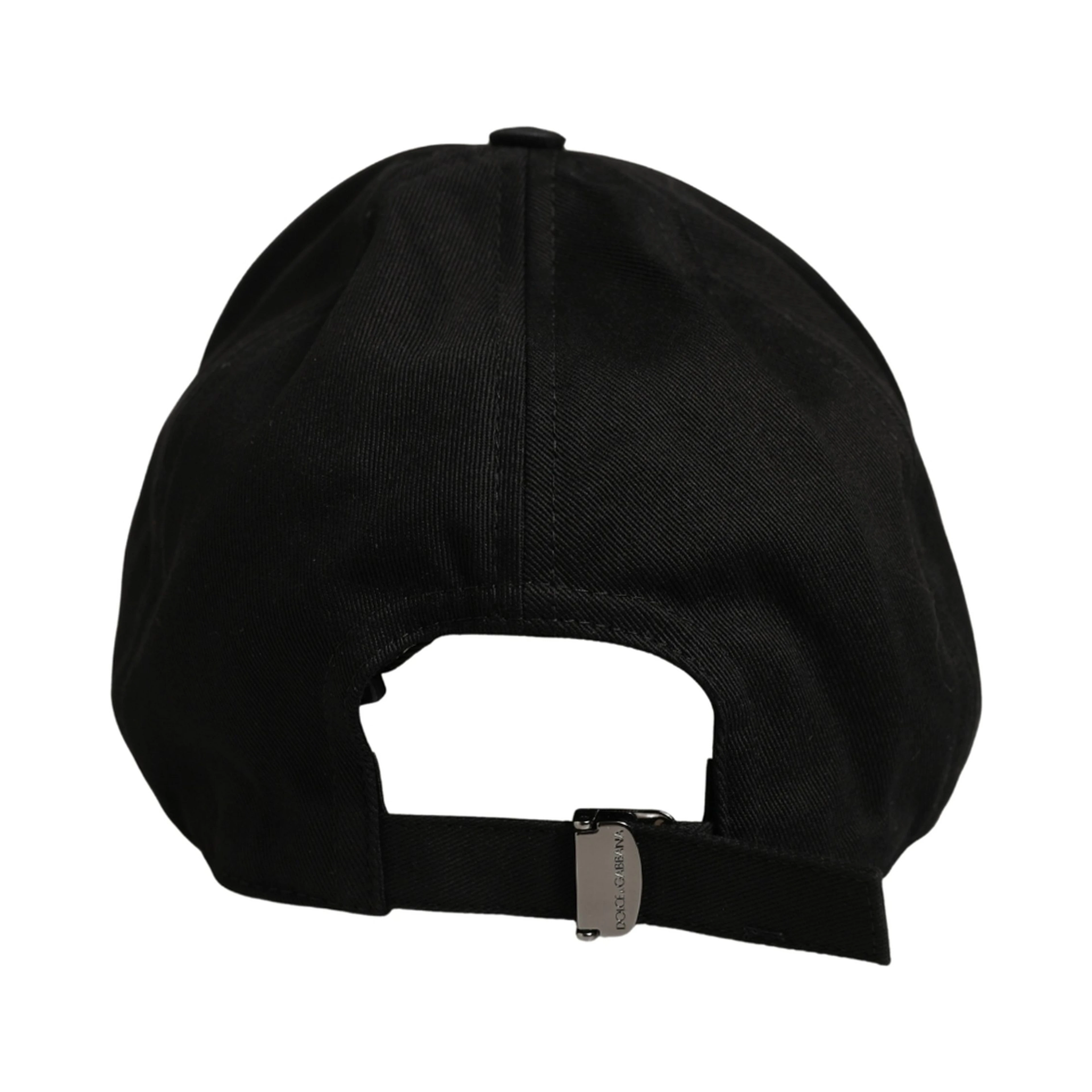 Men Black Cotton Baseball Capello 6 Panels Hat