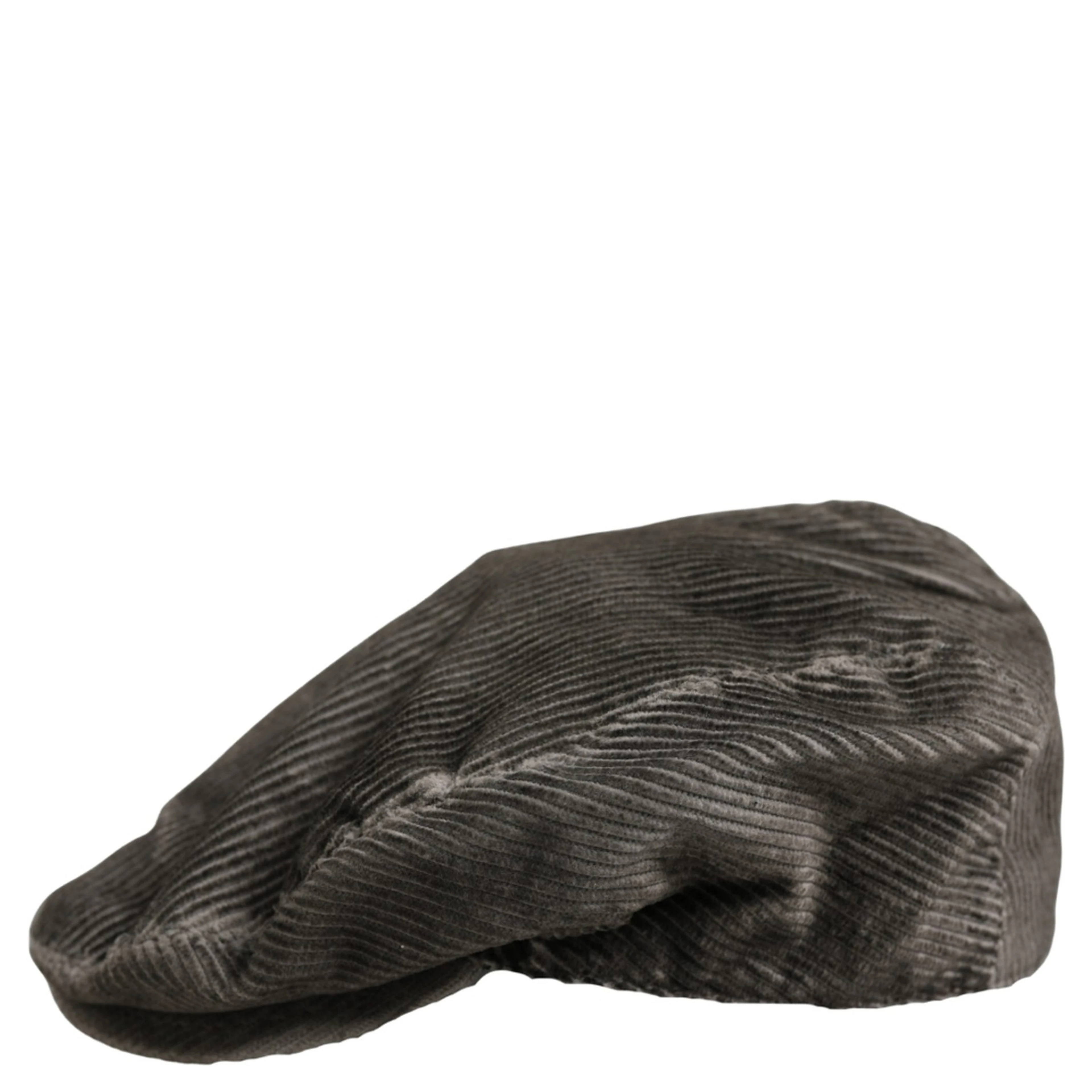 Men Grey Cotton Corduroy Cloth Newsboy Cap Hat
