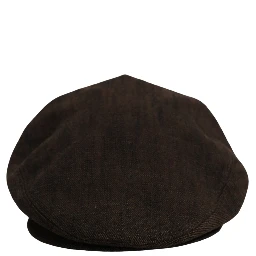 Men Brown Cotton Flat Cloth Newsboy Cap Hat