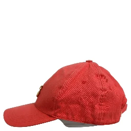 Men Red Cotton DG Logo Plaque Baseball Cap Hat