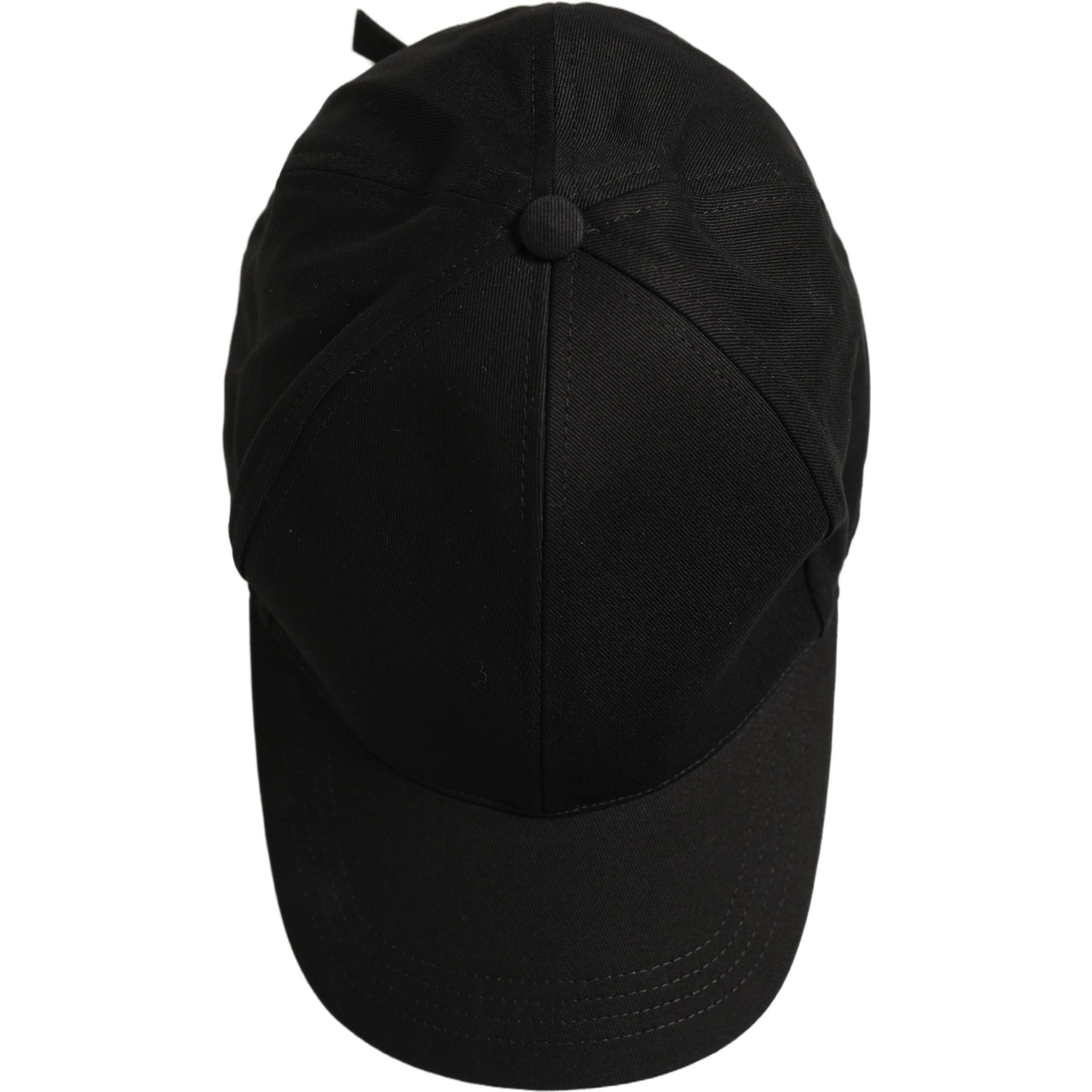 Men Black Cotton Baseball Capello 6 Panels Hat