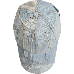 Men Blue Patchwork Cotton Denim Baseball Cap Hat