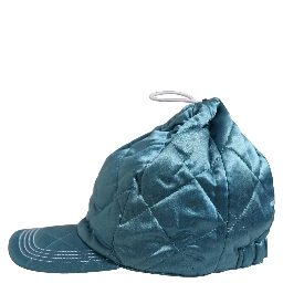 Men Teal Polyester Quilted Baseball Cap Hat