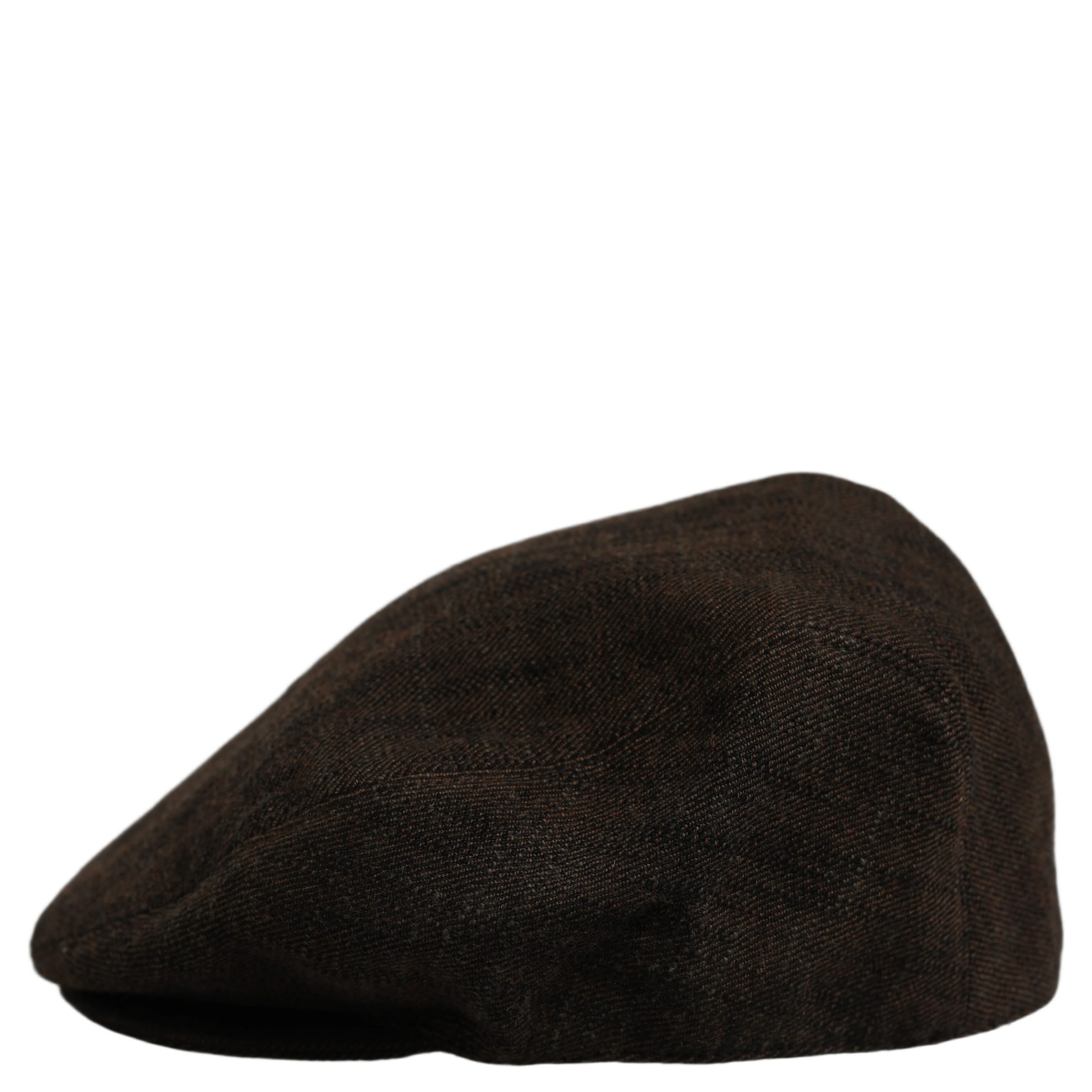 Men Brown Cotton Flat Cloth Newsboy Cap Hat