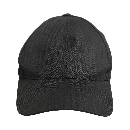 Men Dark Gray Herringbone Baseball Cap Hat