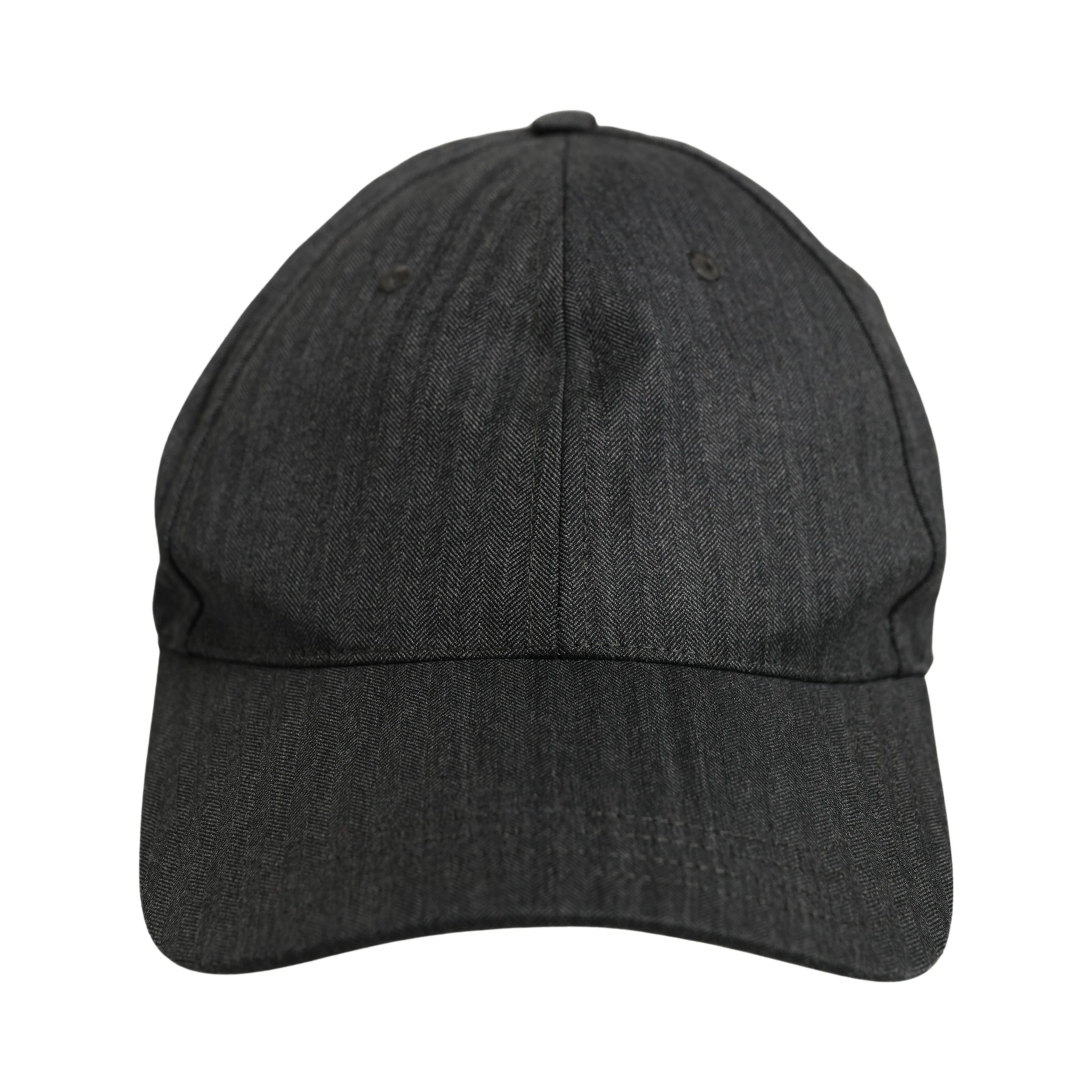 Men Dark Gray Herringbone Baseball Cap Hat
