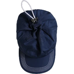 Men Navy Blue Polyester Baseball Capello Hat