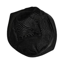 Men Black Nylon Wide Brim Bucket Capello Hat