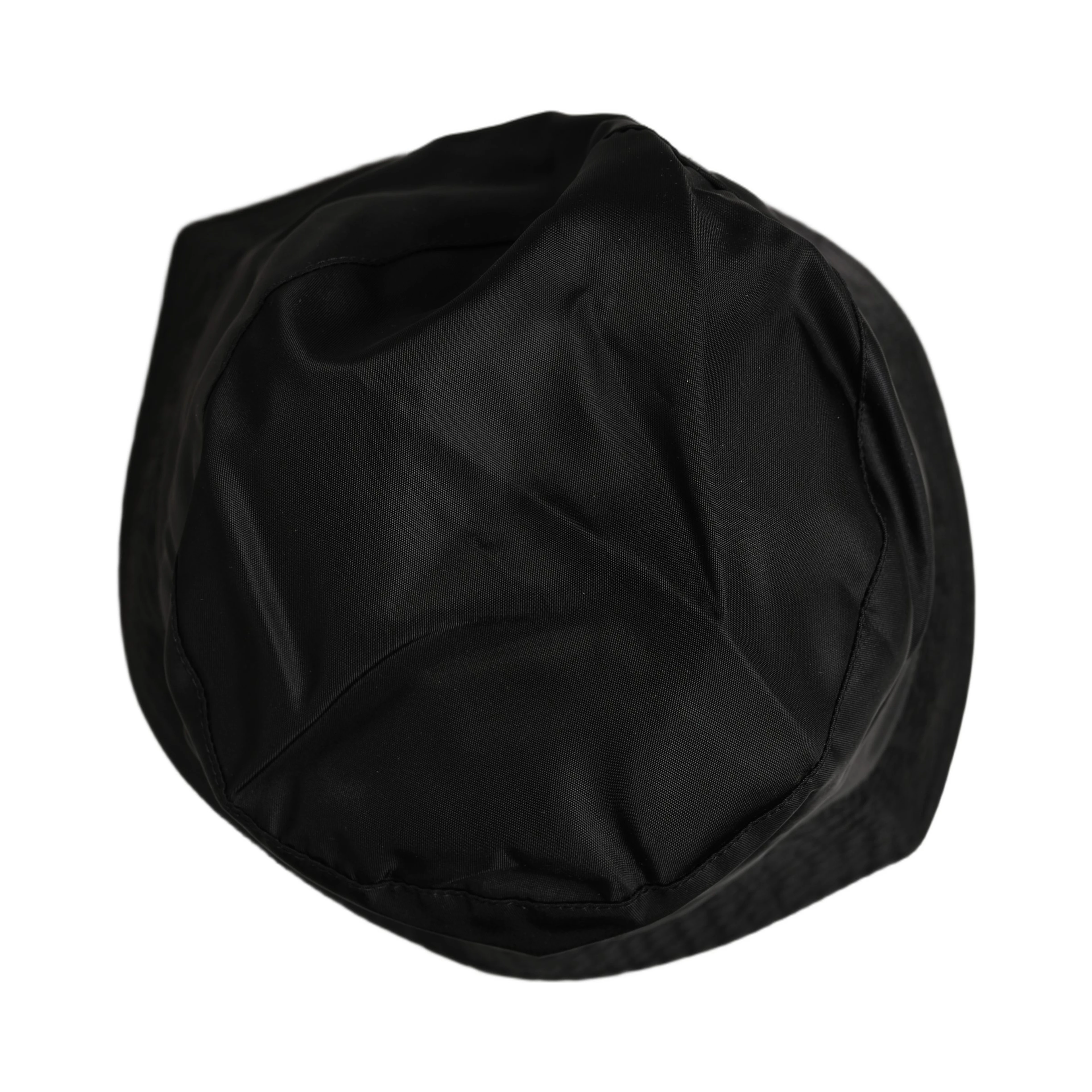 Men Black Nylon Wide Brim Bucket Capello Hat