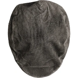 Men Grey Cotton Corduroy Cloth Newsboy Cap Hat