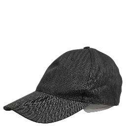 Men Dark Gray Herringbone Baseball Cap Hat