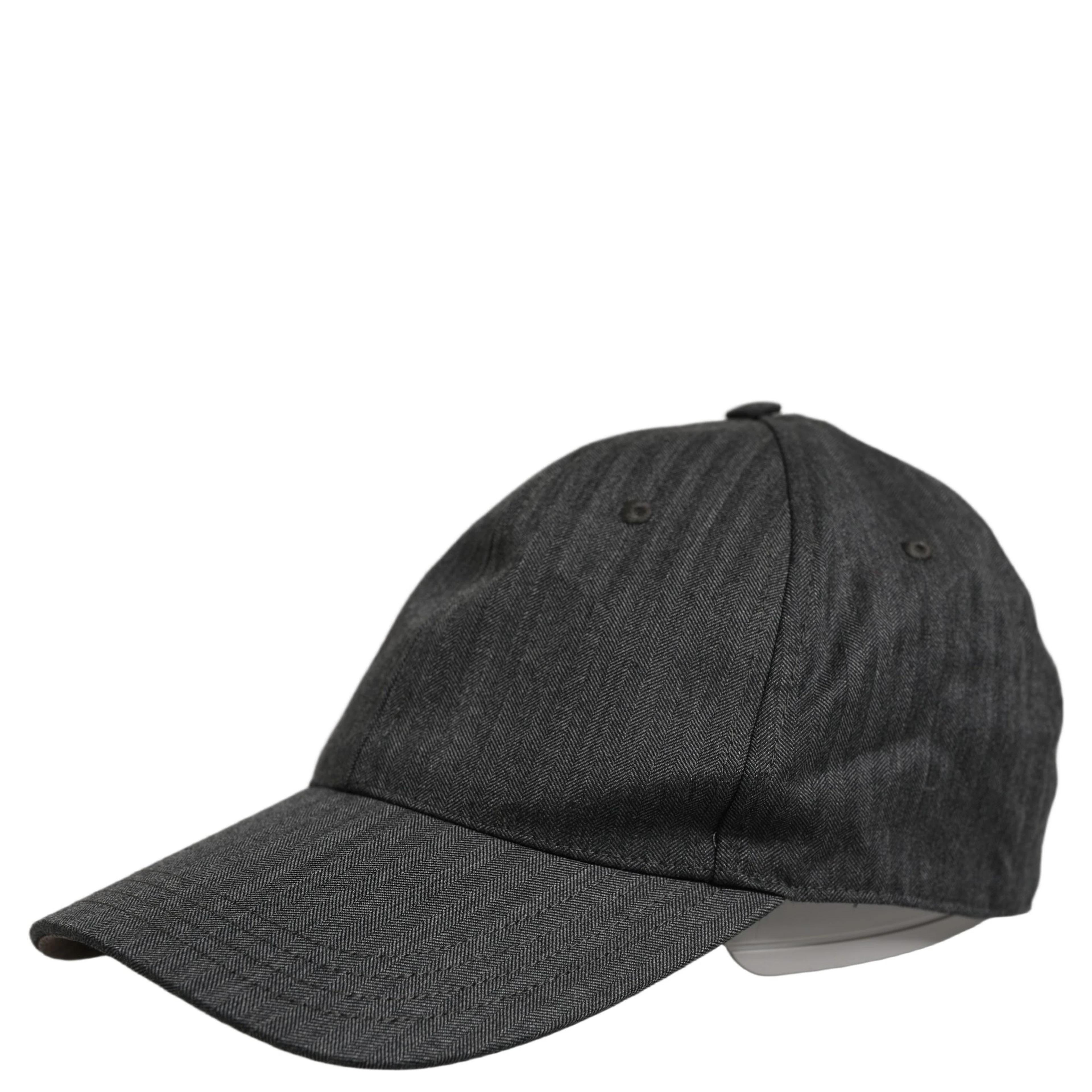 Men Dark Gray Herringbone Baseball Cap Hat