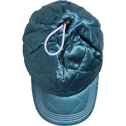 Men Teal Polyester Quilted Baseball Cap Hat