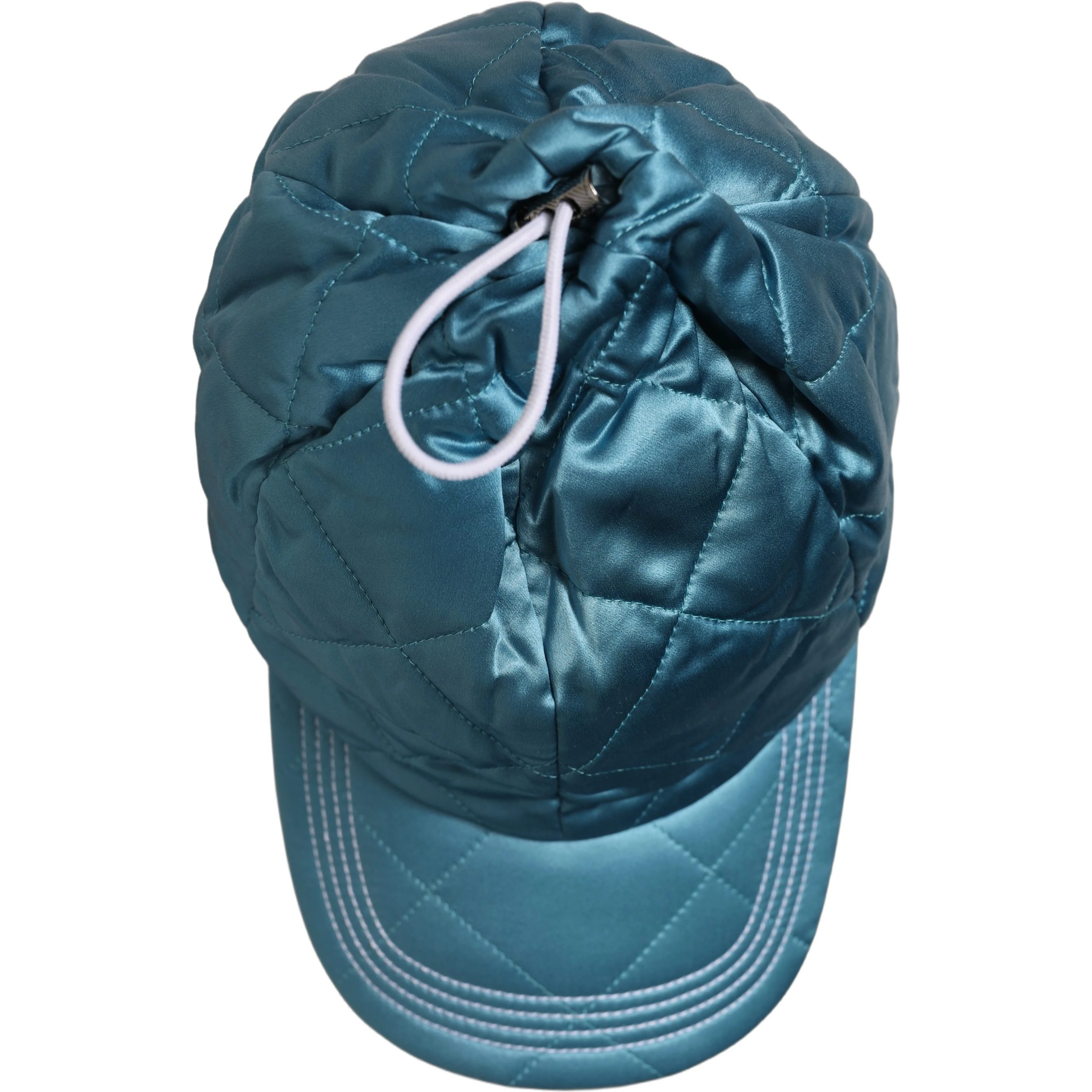 Men Teal Polyester Quilted Baseball Cap Hat