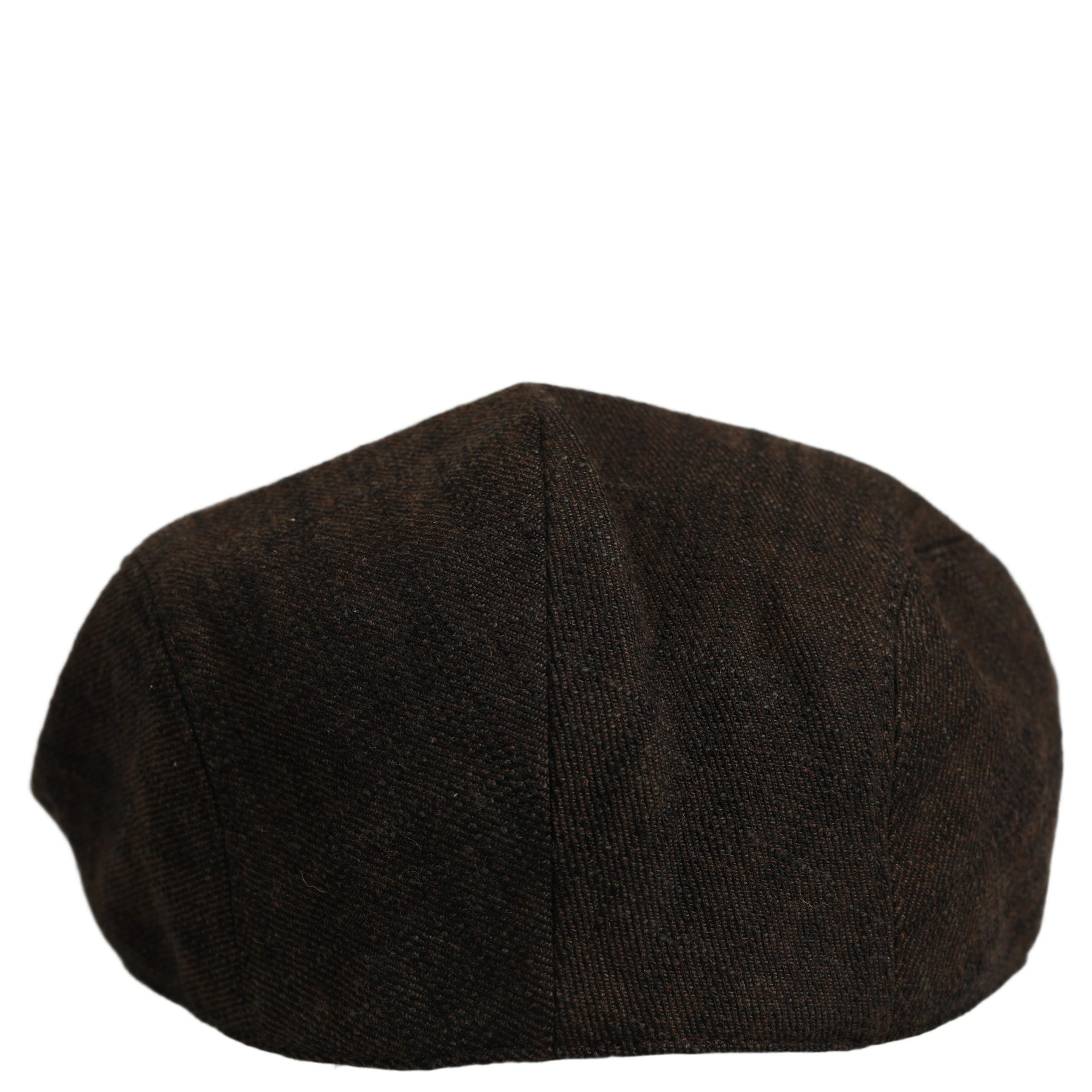 Men Brown Cotton Flat Cloth Newsboy Cap Hat