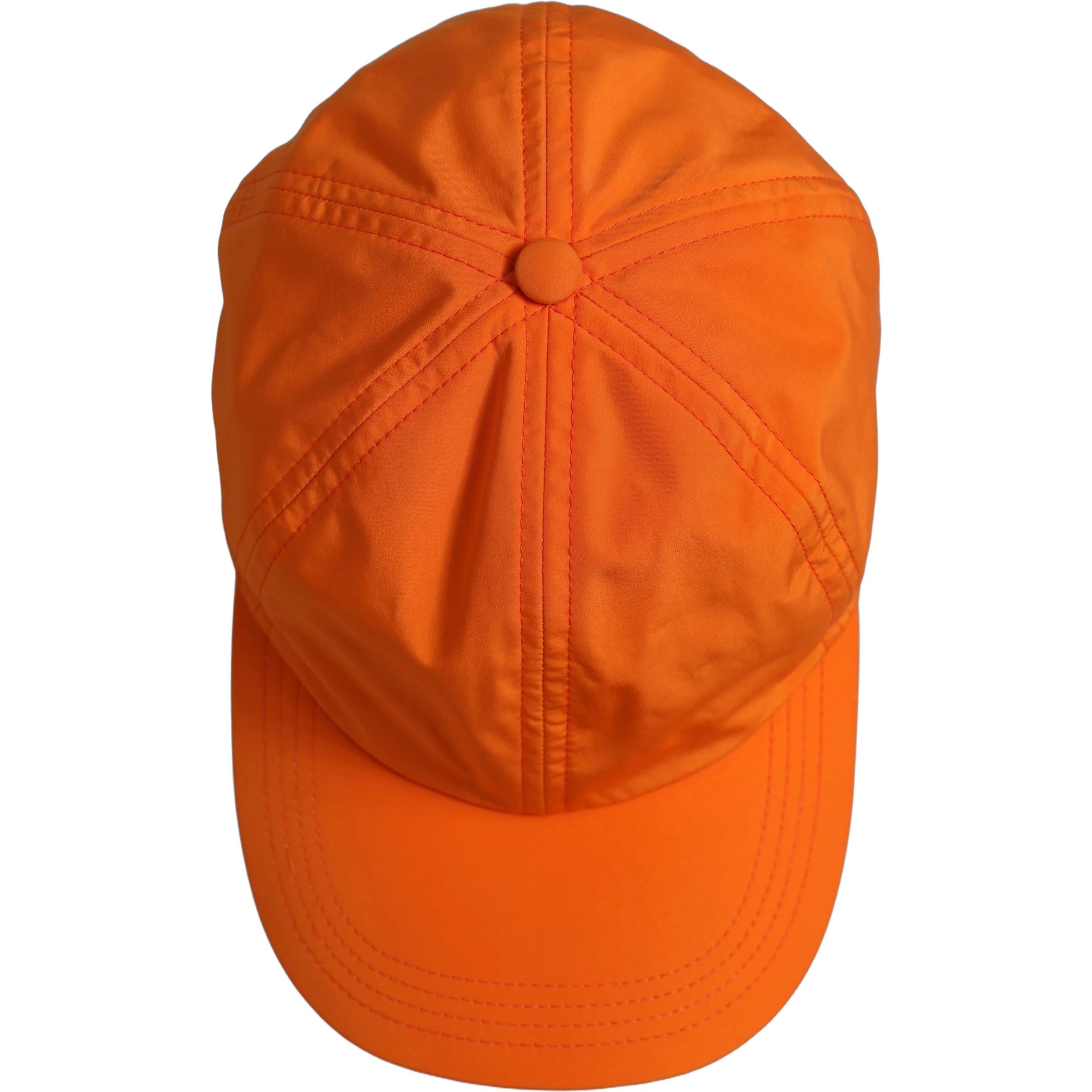 Men Orange Polyester Baseball Cap 6 Panels Hat