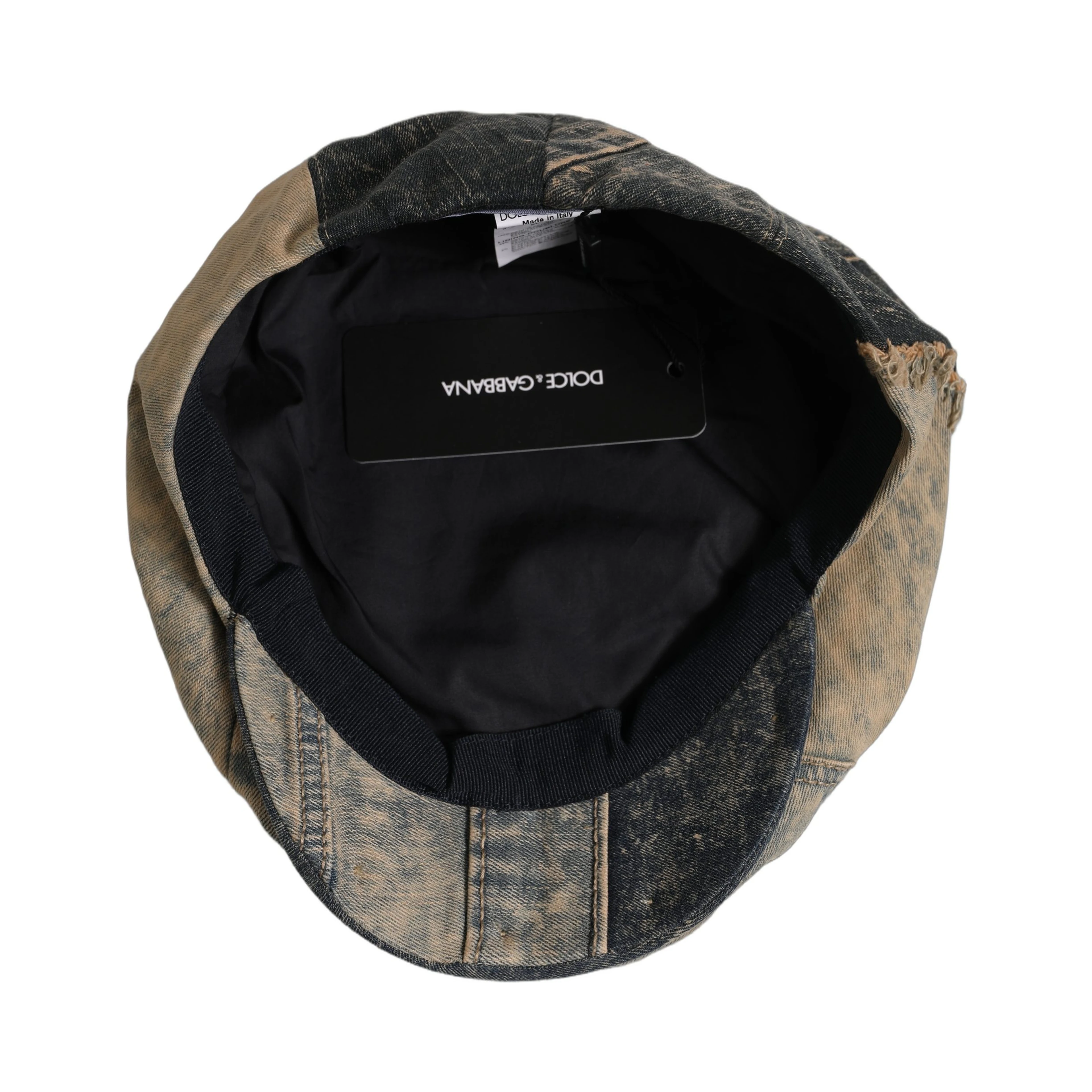 Brown Cotton Denim Newsboy Capello Cabbie Hat
