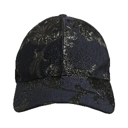 Men Black Floral Barocco Cotton Baseball Cap Hat