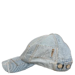Men Blue Patchwork Cotton Denim Baseball Cap Hat