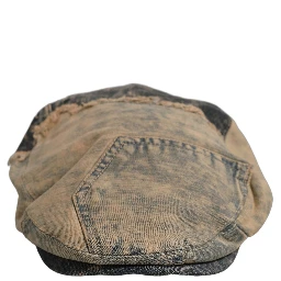 Brown Cotton Denim Newsboy Capello Cabbie Hat