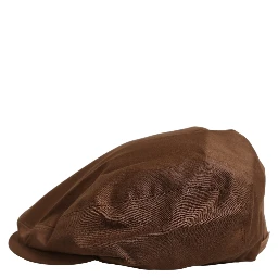 Men Brown Cotton Newsboy Capello Cabbie Hat