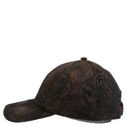 Men Brown Cotton Distressed Baseball Cap Hat
