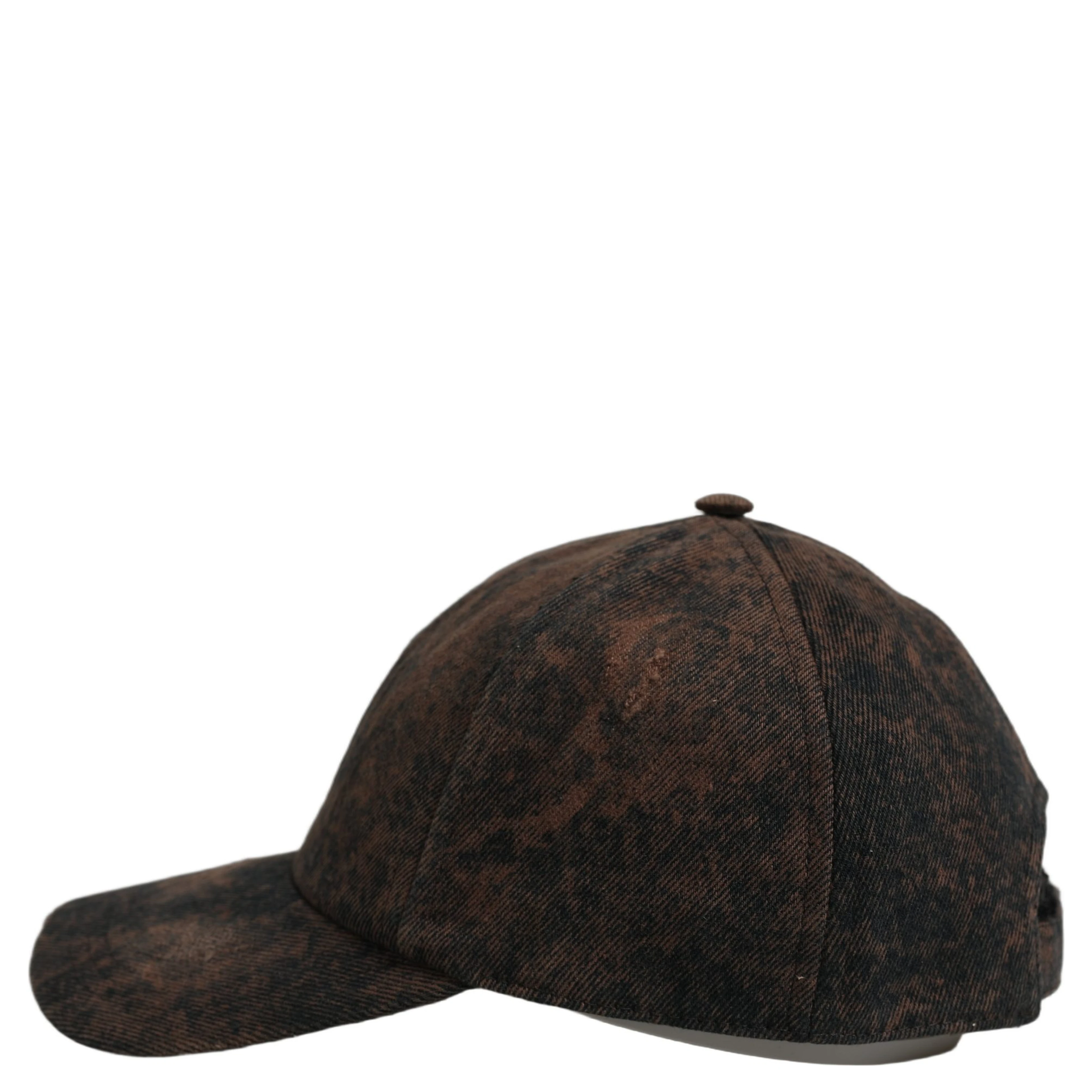 Men Brown Cotton Distressed Baseball Cap Hat