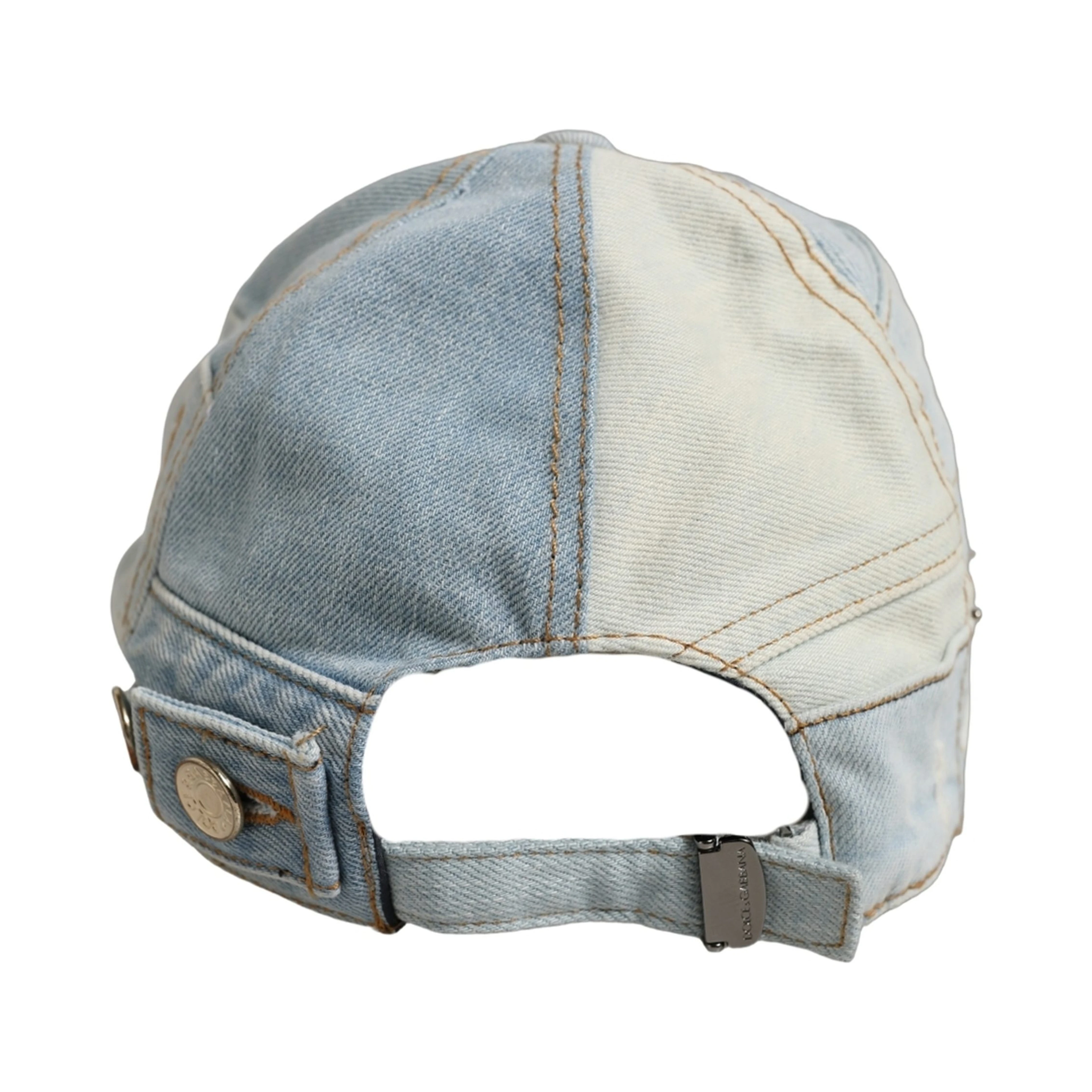Men Blue Patchwork Cotton Denim Baseball Cap Hat