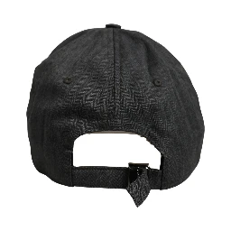 Men Dark Gray Herringbone Baseball Cap Hat