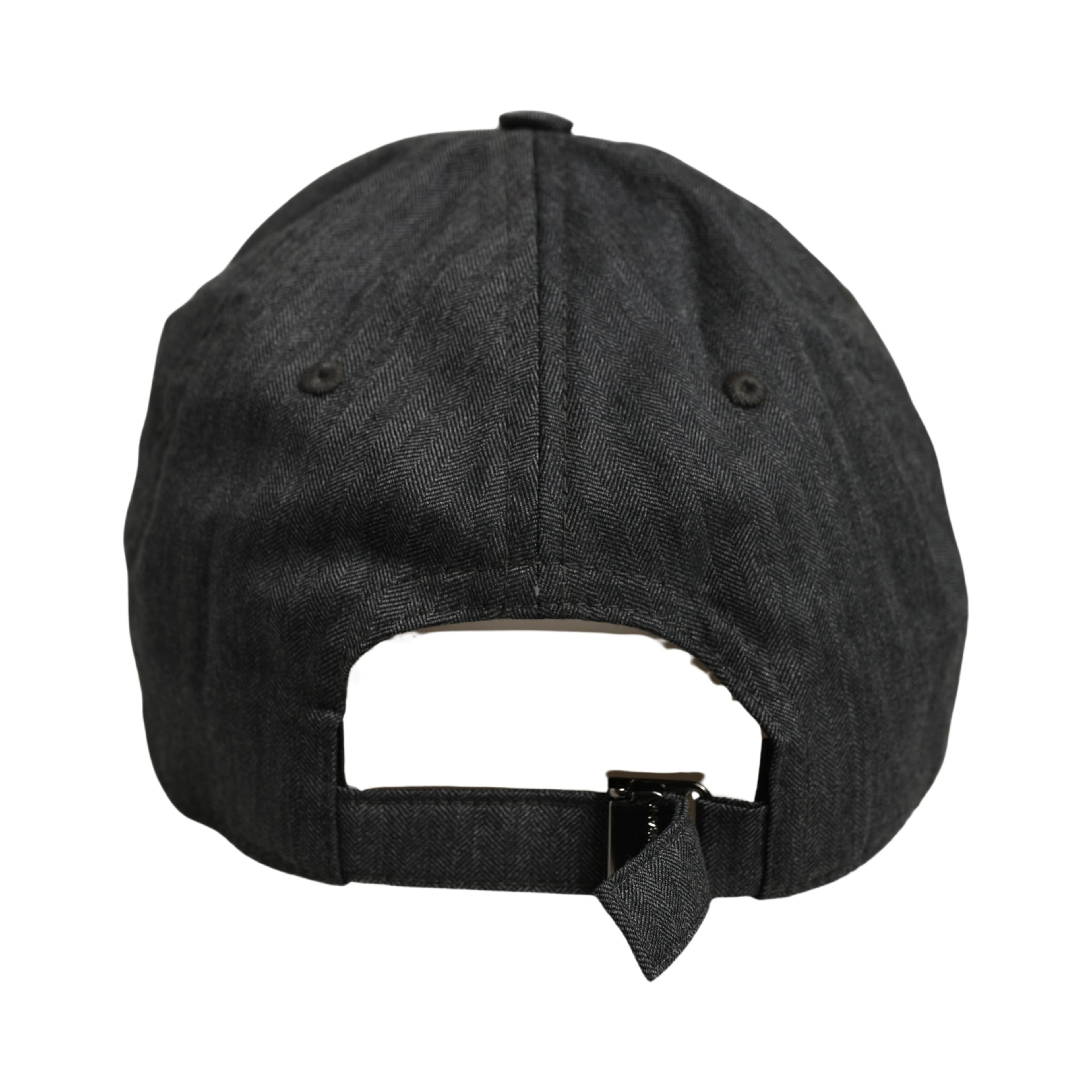 Men Dark Gray Herringbone Baseball Cap Hat