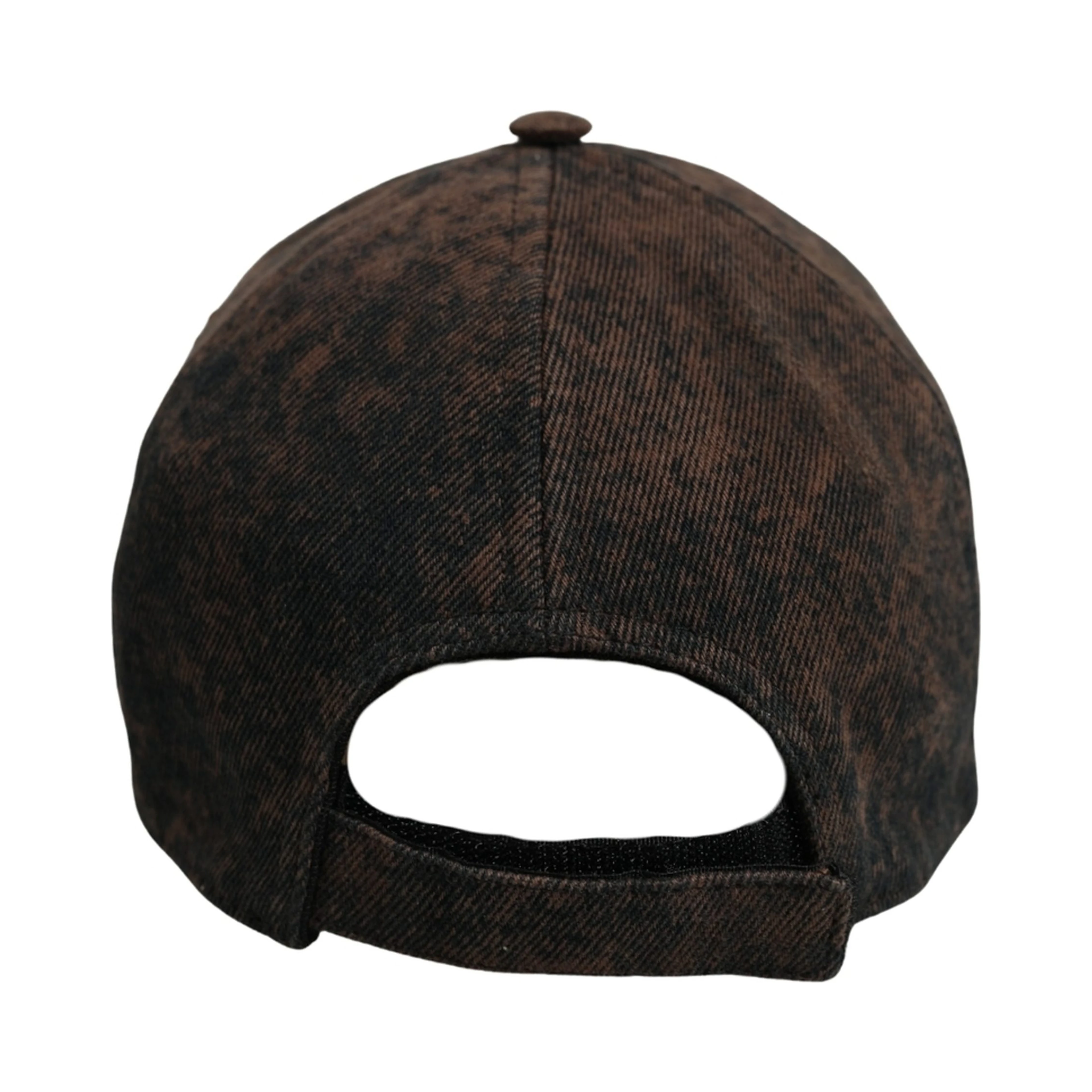Men Brown Cotton Distressed Baseball Cap Hat