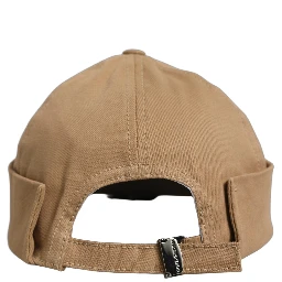 Men Khaki Cotton Docker Capello Brimless Hat