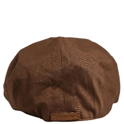 Men Brown Cotton Newsboy Capello Cabbie Hat