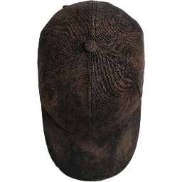 Men Brown Cotton Distressed Baseball Cap Hat