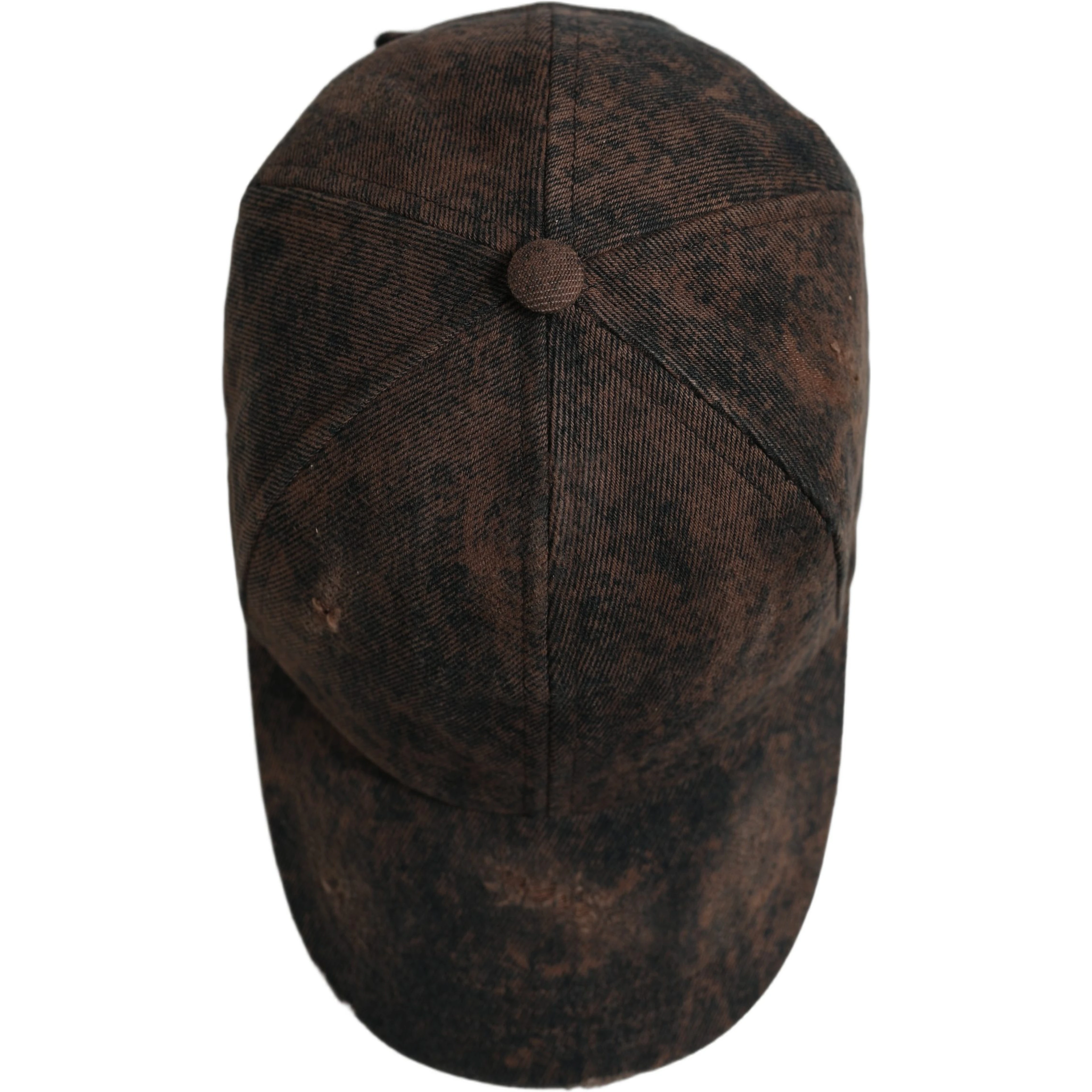 Men Brown Cotton Distressed Baseball Cap Hat