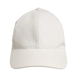 Men White Cotton Baseball Capello 6 Panels Hat