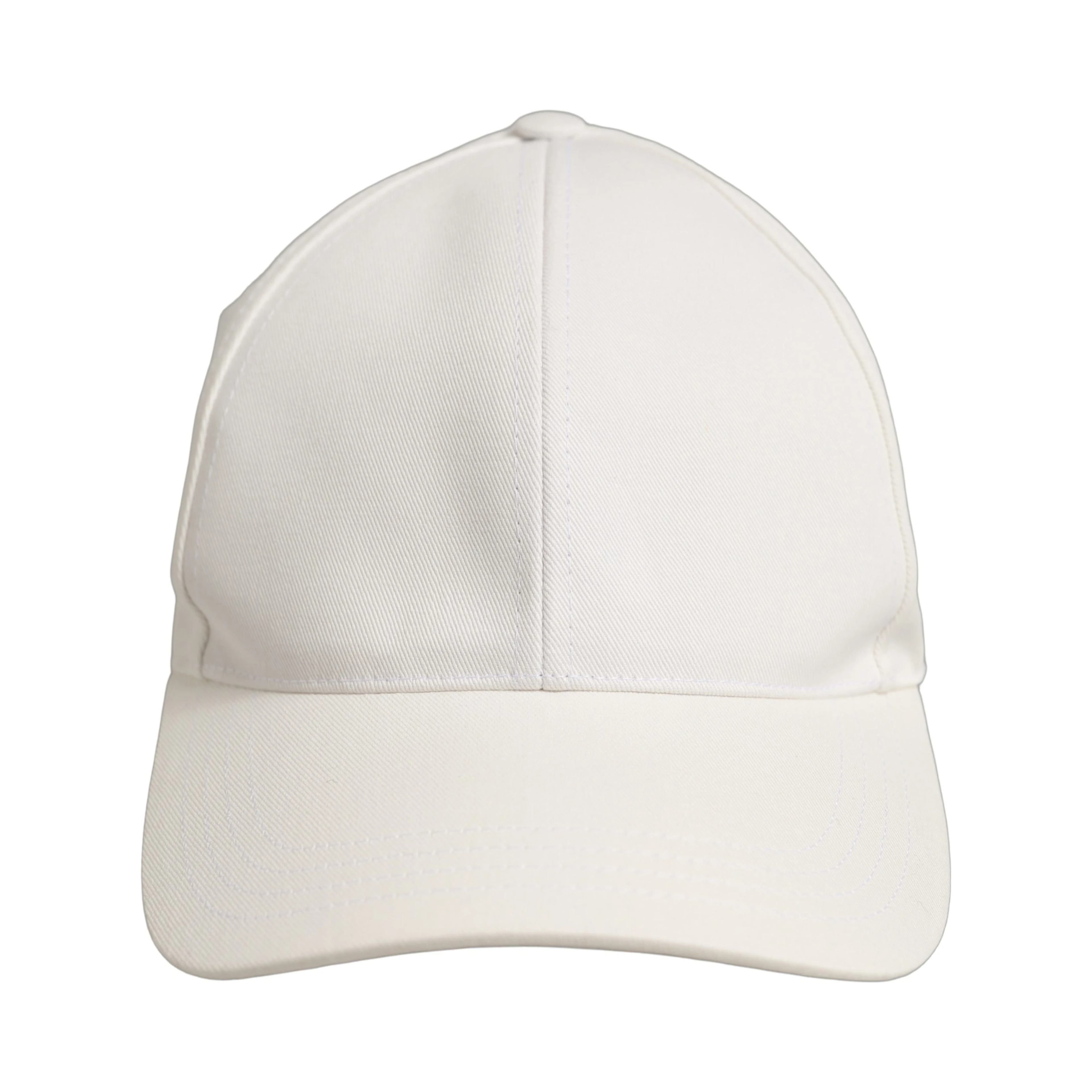 Men White Cotton Baseball Capello 6 Panels Hat