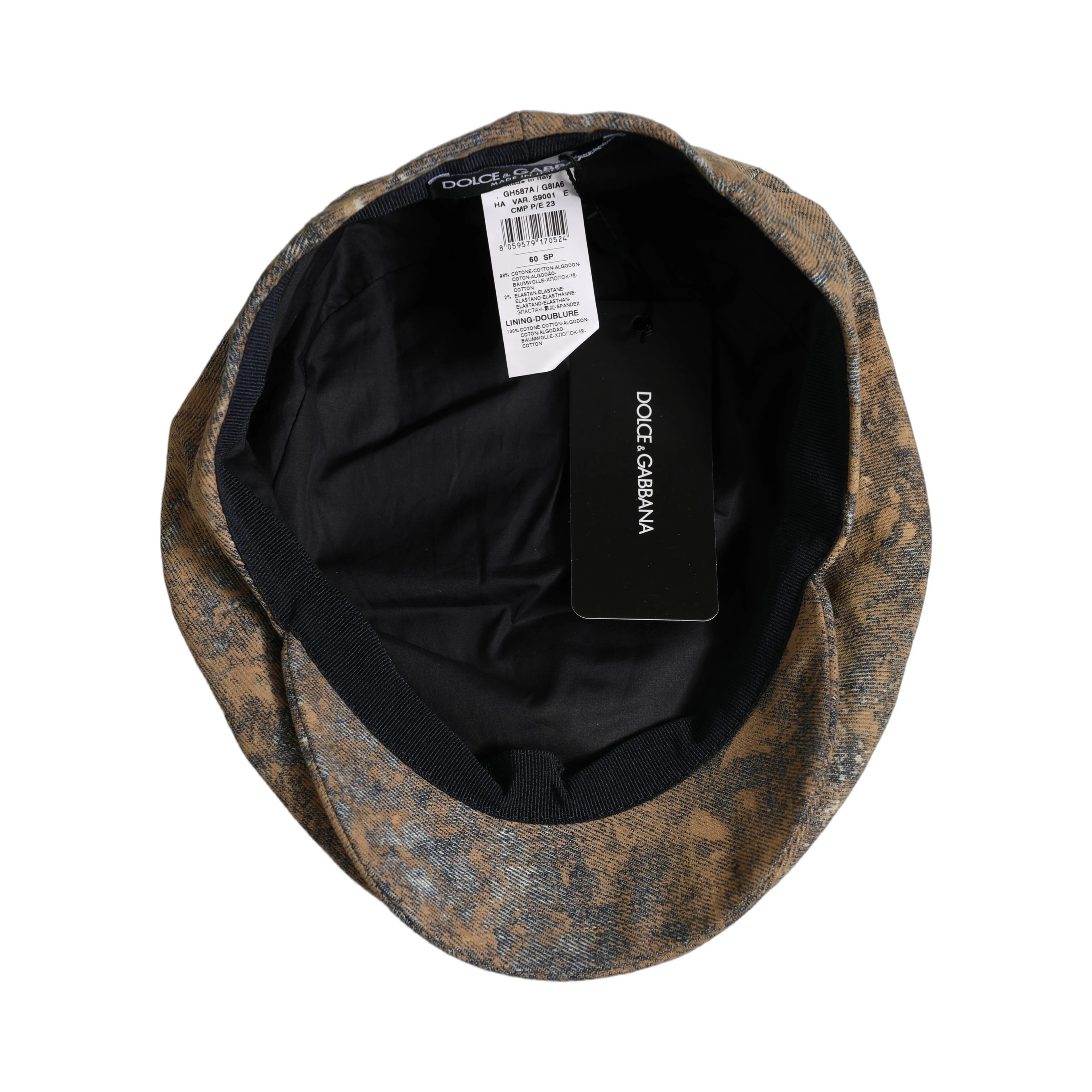 Men Brown Cotton Newsboy Capello Cabbie Hat