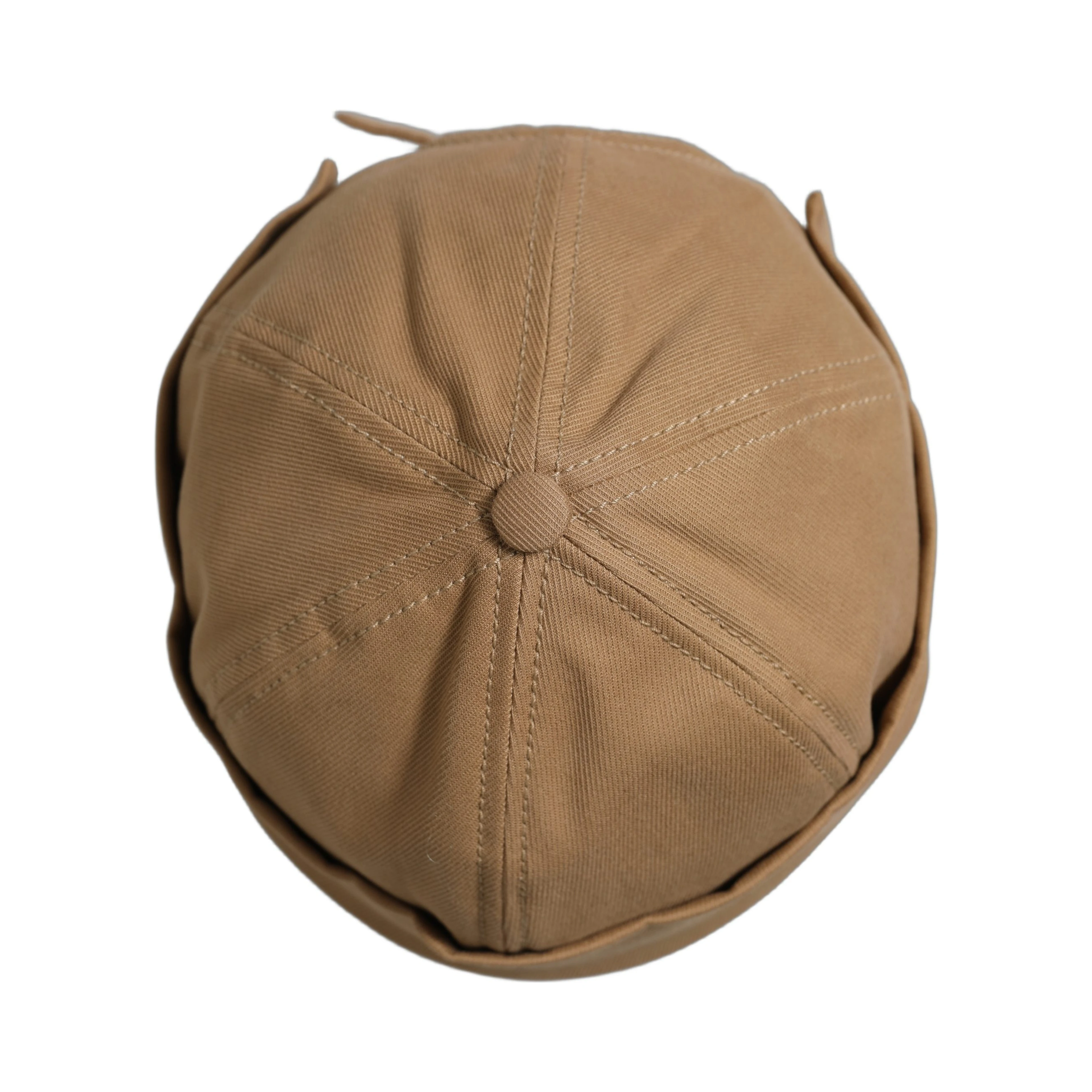 Men Khaki Cotton Docker Capello Brimless Hat