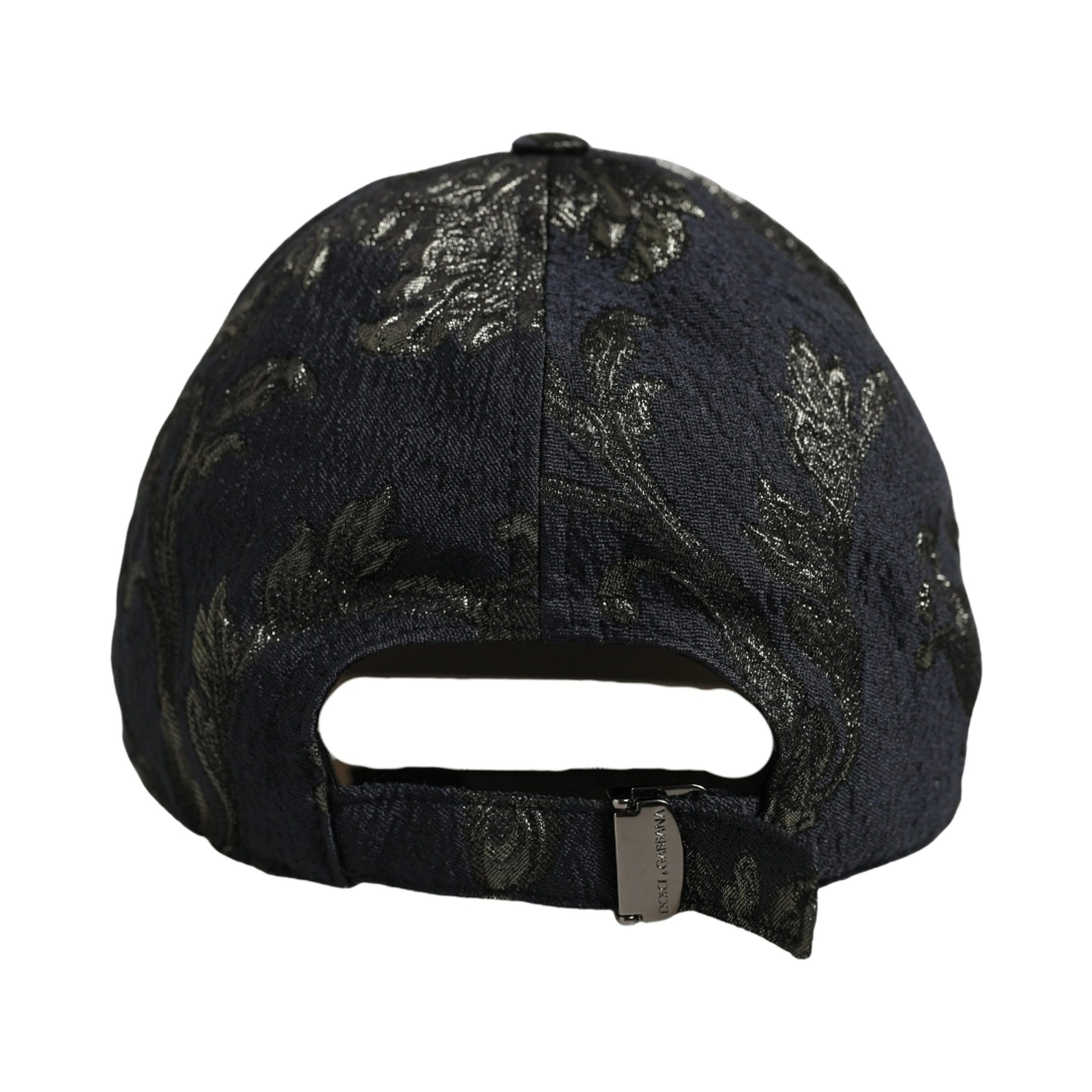 Men Black Floral Barocco Cotton Baseball Cap Hat