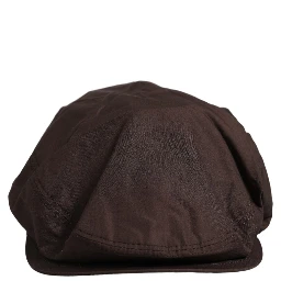Men Brown Cotton Newsboy Capello Cabbie Hat