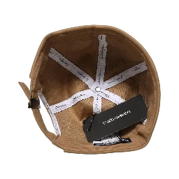 Men Khaki Cotton Docker Capello Brimless Hat