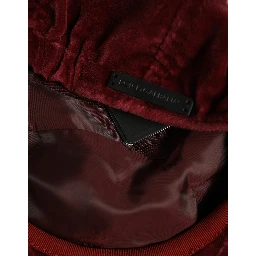 Men Dark Red Cotton Newsboy Capello Cabbie Hat