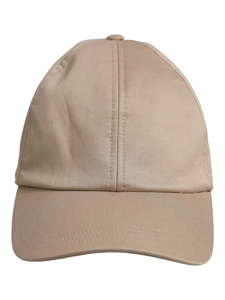 Men Beige Cotton Stretch Baseball Capello Hat alternative