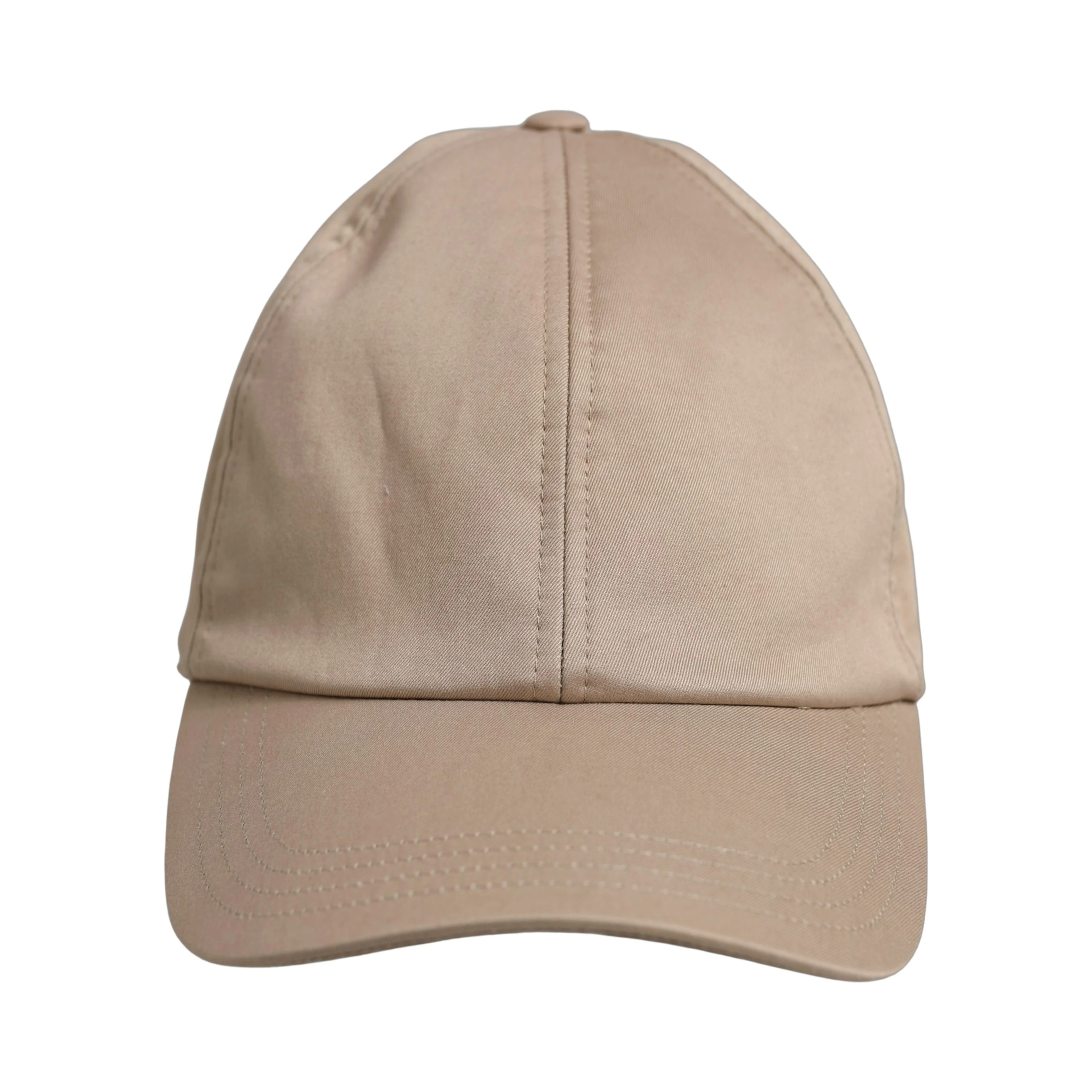 Men Beige Cotton Stretch Baseball Capello Hat