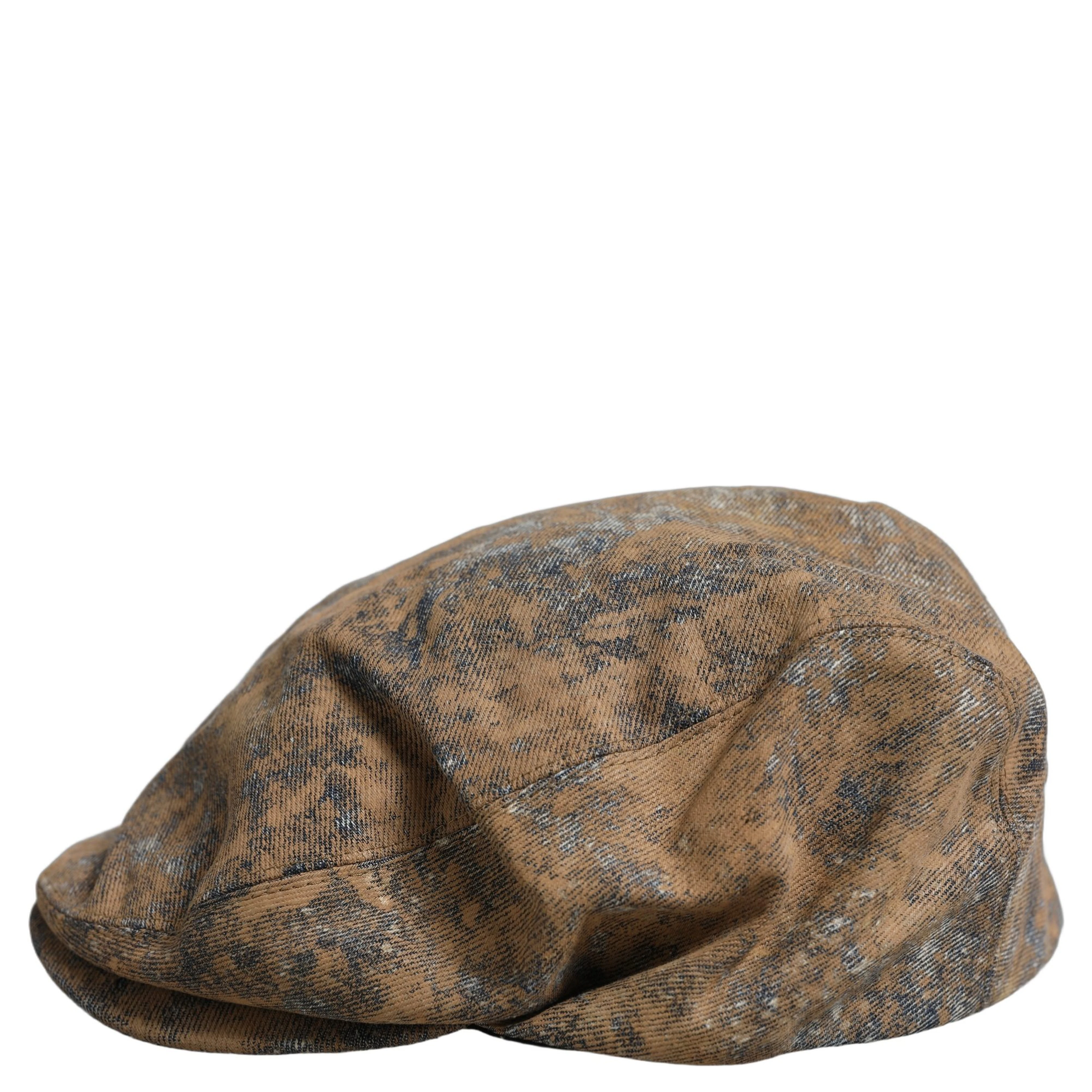 Men Brown Cotton Newsboy Capello Cabbie Hat