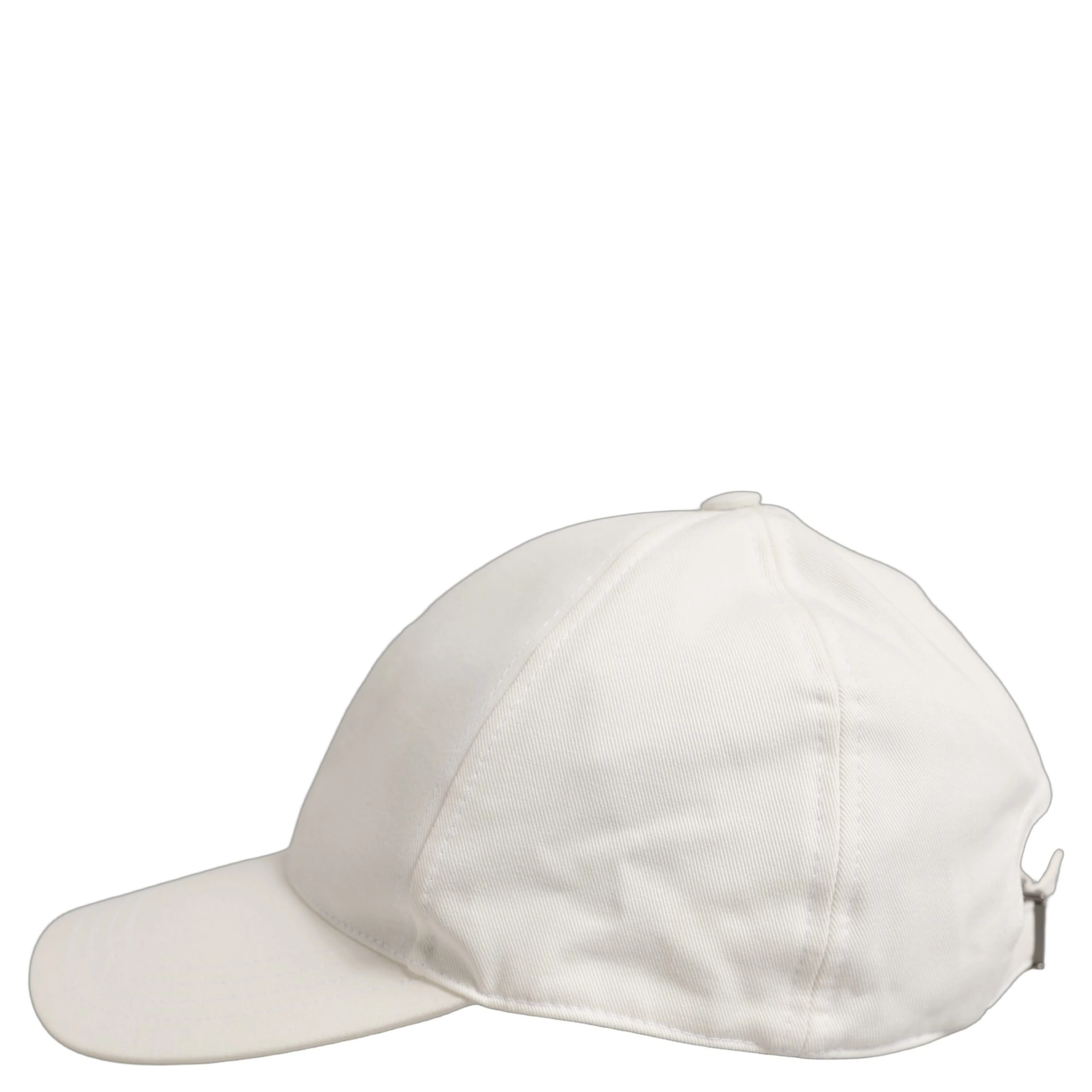 Men White Cotton Baseball Capello 6 Panels Hat