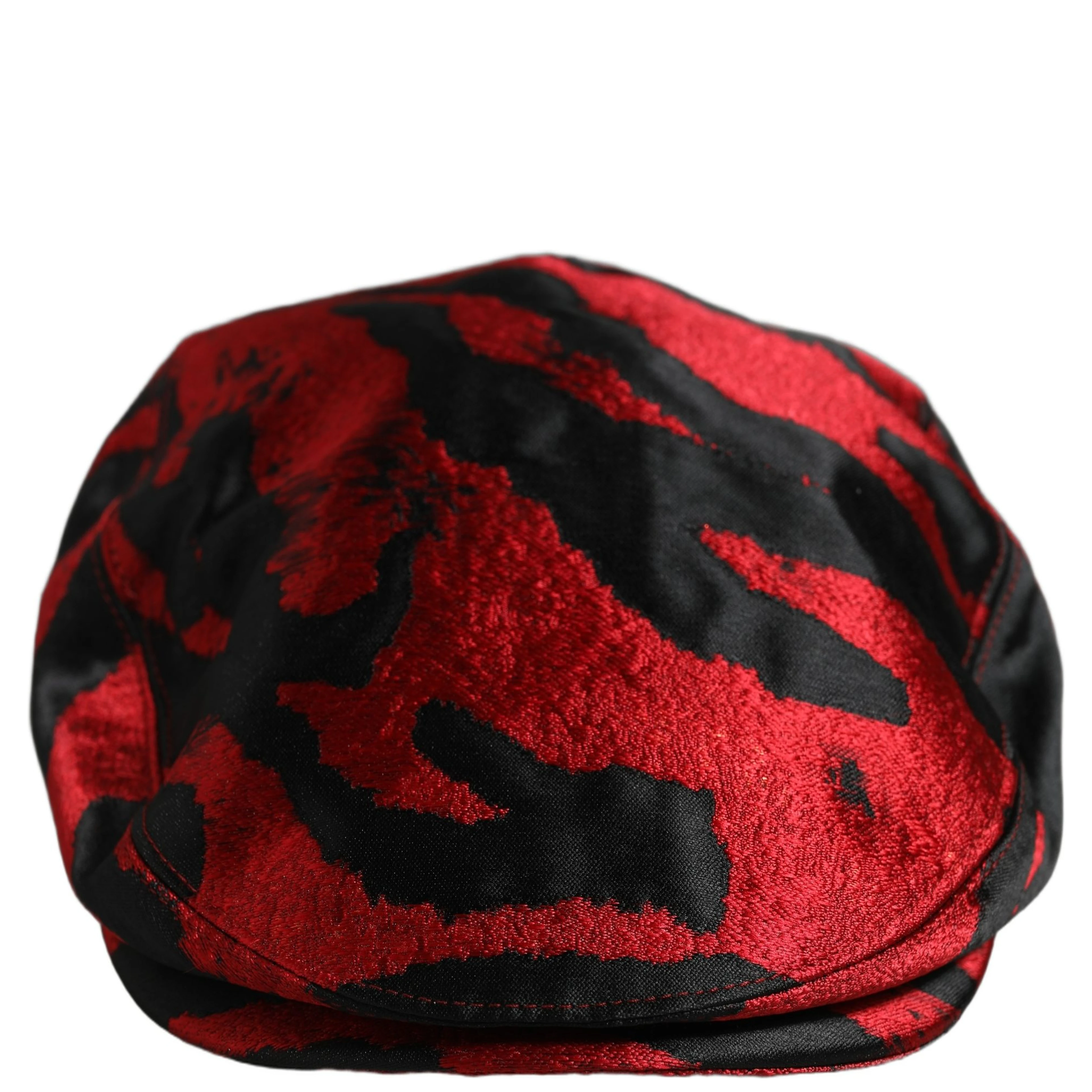 Men Red Black Stripe Cotton Newsboy Capello Hat